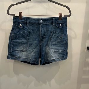 High waisted denim shorts!